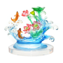 Load image into Gallery viewer, LOTUS FLOWER WITH A PAIR OF JUMPING CARPS