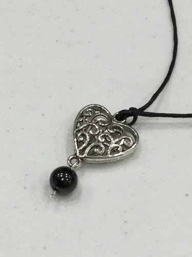 Shungite pendant (heart shaped)