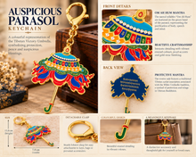 Load image into Gallery viewer, Auspicious Parasol – Tibetan Victory Umbrella Keychain