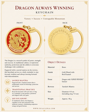 Load image into Gallery viewer, Lucky Dragon "Always Winning" Keychain