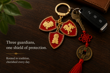 Load image into Gallery viewer, 3 Celestial Shield Protection Keychain