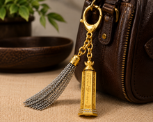 Load image into Gallery viewer, Golden Mantra Pagoda Keychain
