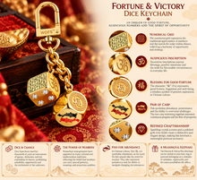 Load image into Gallery viewer, Fortune &amp; Victory Dice Keychain
