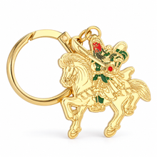 Load image into Gallery viewer, Kuan Kung on Horseback Anti-Betrayal Keychain