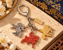 Load image into Gallery viewer, Trinity of Victory Horses Keychain