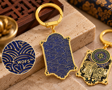 Load image into Gallery viewer, Elephant &amp; Rhinoceros – Traditional Protection Keychain