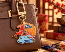 Load image into Gallery viewer, Flying Windhorse – Auspicious Fortune Keychain