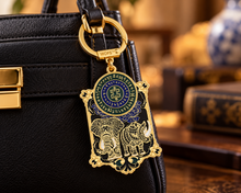 Load image into Gallery viewer, Elephant &amp; Rhinoceros – Traditional Protection Keychain