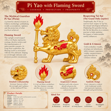 Load image into Gallery viewer, Pi Yao with Flaming Sword