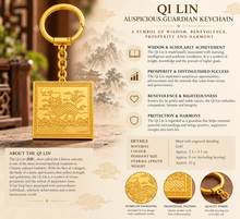 Load image into Gallery viewer, Qi Lin Auspicious Guardian Keychain
