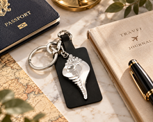 Load image into Gallery viewer, Conch Shell – Auspicious Communication Keychain