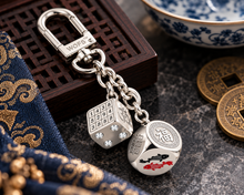 Load image into Gallery viewer, Fortune &amp; Victory Dice Keychain