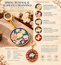 Load image into Gallery viewer, Spring Renewal &amp; Auspicious Beginnings Keychain
