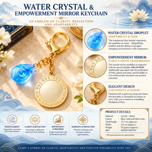 Load image into Gallery viewer, Water Crystal &amp; Empowerment Mirror Keychain