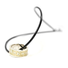 Load image into Gallery viewer, NAMGYALMA MANTRA RING WITH BLACK CORD