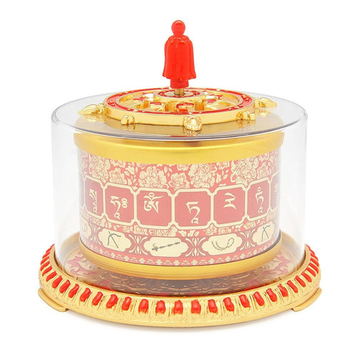 RED TARA PRAYER WHEEL