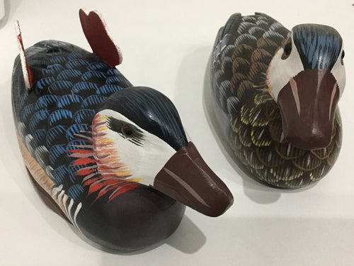 Colourful Mandarin Ducks (Wood)