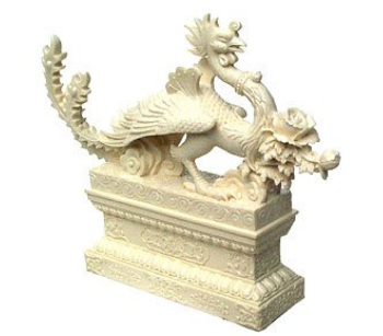 PHOENIX IVORY STATUE ON STAND AJ