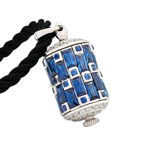 Vajrasattva PROTECTION PRAYER WHEEL PENDANT (Blue) - limited stock