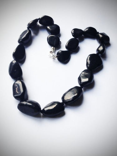 Shungite tumbled beads Necklace